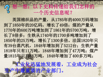 教材綜合探究七感悟工業(yè)時(shí)代的社會(huì)變遷